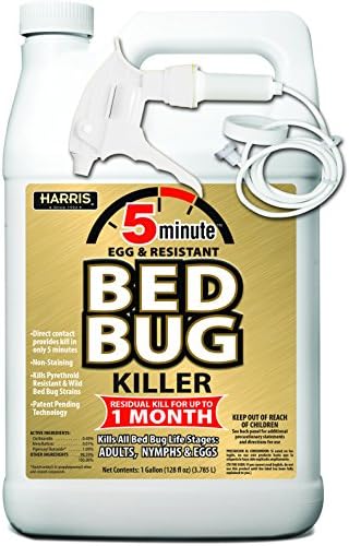 Harris 5 Minute Bed Bug Killer, Odorless & Non Staining Formula (128oz)