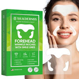 SILKDERMIS Forehead Wrinkle Patches 12Pcs with Smile Line Patches 24Pcs with Aloe, Collagen, Vitamin E, Forehead Wrinkles Treatment and Smile Lines Treatment