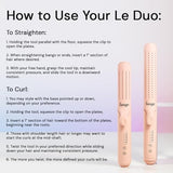 L'ANGE HAIR Le Duo 360° Airflow Styler | 2-in-1 Curling Wand & Titanium Flat Iron Hair Straightener Professional Curler with Cooling Air Vents to Lock in Style Dual Voltage Adjustable Temp