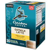 Caribou Coffee Vanilla Vibes Oatmilk Latte, One Step Latte Single Serve Keurig K-Cup Pods, 20-Count Box