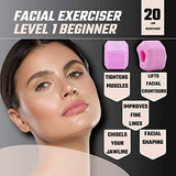 Jawzrsize Pop 'N Go Jaw, Face, and Neck Exerciser - Define Your Jawline, Slim and Tone Your Face, Look Younger and Healthier - Helps Reduce Stress and Cravings - Facial Exerciser (Beginner Pink)