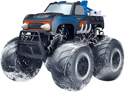 Threeking 1:16 Waterproof Monster Truck Pickup Toys RC Cars Amphibious Remote Control Car Truck 4WD All Terrain Off-Road Toy for 4 5 6 7 8 9 10 11 12 Year Old Boys Girls Toys Gifts Presents