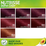 Garnier Hair Color Nutrisse Ultra Color Nourishing Creme, BR2 Dark Intense Burgundy (Passion Fruit) Red Permanent Hair Dye, 2 Count (Packaging May Vary)