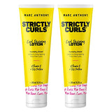 Marc Anthony Curl Defining Lotion, Strictly Curls - 2 Pack - Silk Protein & Vitamin E Hair Gel for Dry Damaged Curly Hair - Sulfate-Free Moisturizing Detangler & Anti Frizz Styling Product 8.3 Fl Oz