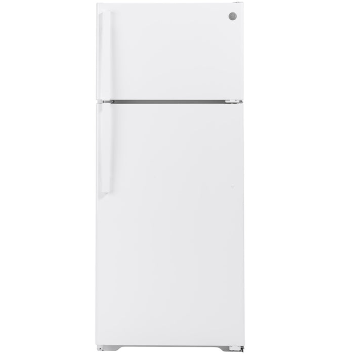 GE GTS18HGNRWW 28 Inch Top Freezer Refrigerator with 17.5 Cu. Ft. Capacity, Reversible Hinges, Gallon Door Shelves, Adjustable Glass Shelves, Frost Free