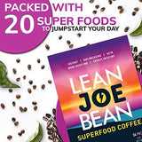 Lean Joe Bean Superfood Coffee | Organic Instant Keto Coffee with Mushrooms, MCT, Collagen, Turmeric, Probiotics & Folate | Coffee backed by Science (24 Count)