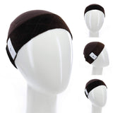 MILANO COLLECTION Wig Grip Cap for Women | Stocking Dome Cap with Built In Elastic Velcro Headband | Non Slip Wig Gripper Accessories for Keeping Wigs Lace Front In Place, Chocolate Brown, 1 Pack