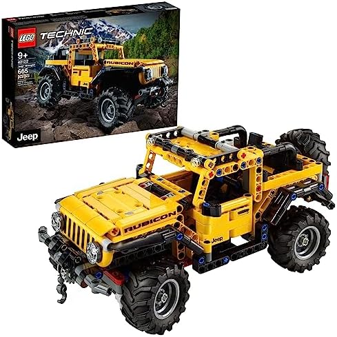 LEGO Technic Jeep Wrangler 4x4 Toy Car 42122 Model Building Kit - All Terrain Off Roader SUV Set, Authentic and Functional Design, STEM Birthday Gift Idea for Kids, Boys, and Girls Ages 9+