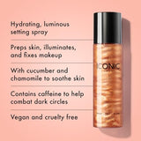 ICONIC LONDON Prep-Set-Glow | Hydrating + Setting + Glowing Spray, 3-in-1 Formula for a Dewy, Radiant Finish, Cruelty-Free, Vegan Makeup, 4.22 Fl oz