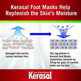 Kerasal Intensive Repair Foot Mask Foot Mask for Cracked Heels and Dry Feet, Six (Pair), 6 Count