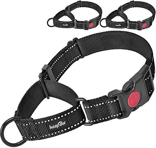 haapaw 2 Packs Martingale Dog Collar with Quick Release Buckle Reflective Dog Training Collars for Small Medium Large Dogs