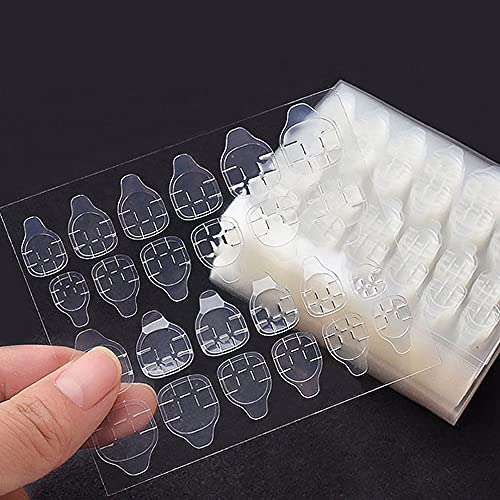 20 Sheets Nail Glue Stickers Double Side for Press on Nails Stickers,Waterproof Breathable False Nail Tips Jelly Adhesive Nail Tabs Glue