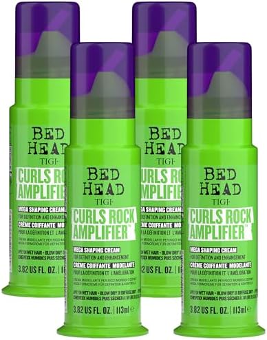 TIGI Bed Head Curls Rock Amplifier Curly Hair Cream for Defined Curls 3.82 fl oz (Pack of 4)