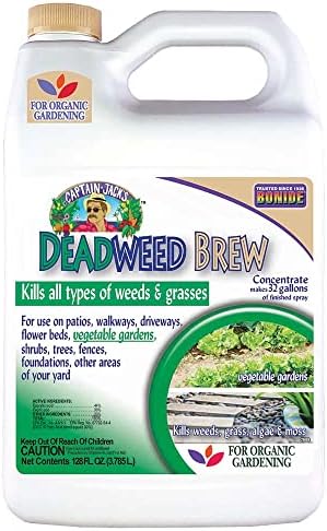 Bonide Captain Jack's Deadweed Brew, 128 oz Concentrate for All Types of Weeds and Grasses, for Organic Home Gardening