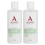 Alpha Skin Care Refreshing Face Wash | Anti-Aging Formula | Citric Alpha Hydroxy Acid (AHA) | Gently Cleanses, Purifies, Tones & Restores Ideal PH | For All Skin Types | 6 Fl Oz (2 Pack)