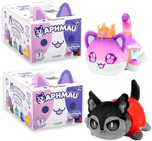 Aphmau 6” MeeMeow Mystery Plush 2 Pack Bundle – Series 6; YouTube Gaming Channel, Blind Box, 10 Possible Friends, Friends MeeMeows, Official Merch