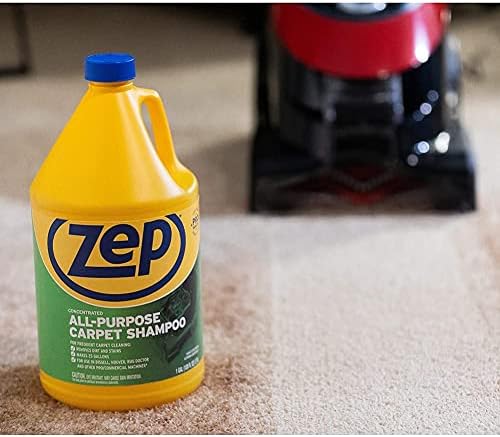 Zep All-Purpose Carpet Shampoo Concentrate Cleaner - 1 Gallon (Case of 2) ZUCEC128 - Professional Formula Removes Dirt and Stains