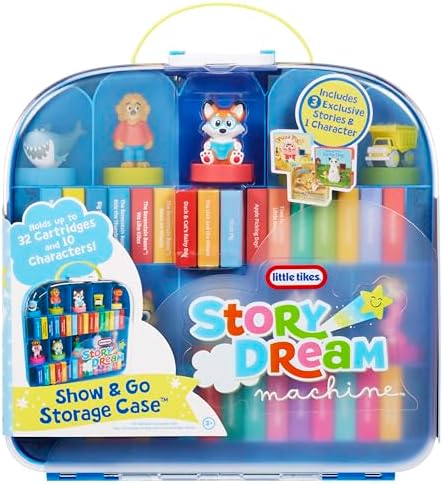 Little Tikes Story Dream Machine Show & Go Storage Case, Storytime, Books, Audio Play, Character, Carry Case, Gift and Toy for Toddlers and Kids Girls Boys Ages 3+