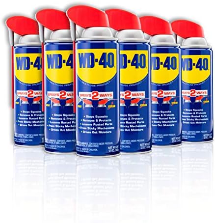 WD-40 Original Formula, Multi-Use Product with Smart Straw Sprays 2 Ways,12 OZ [6-Pack]