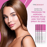 TRI Design Aerogel Hair Spray - Extra Hold, Free & Clear Hairspray Firm Hold for Women and Men, Travel, Volume Fixer & Non-Sticky Hairspray Essentials, Flexible Spray Nozzle Bottle - (3oz, Pack of 4)