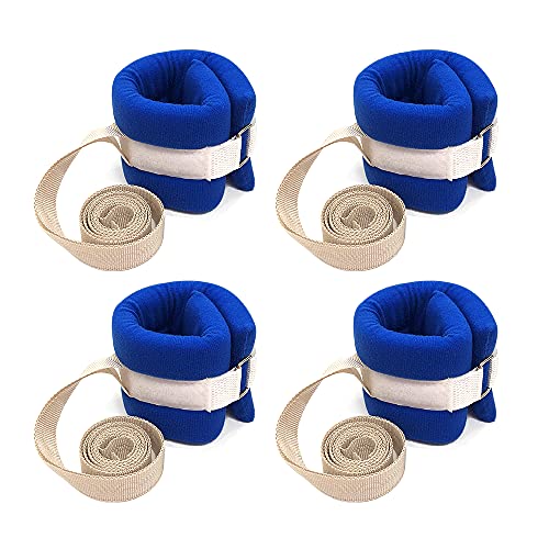 NEPPT Bed Restraints for Elderly Dementia Patients Ankle and Wrist Restraints Limb Holders Hospital Bed Rails for Elderly Adults Safety Medical Bed Restraints Straps for Seniors Soft Padded (4 PCS)