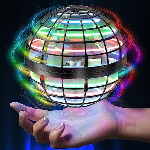 2024 Flying Orb Ball Toy,Cosmic Globe Boomerang Hover Ball Galactic Fidget Spinner, Hand Drone Orbit, Cool Toys Gift for 6 7 8 9 10+ Year Old Boys Girls Teens Outdoor Toys(Black)