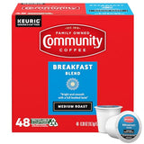 Community Coffee Breakfast Blend Medium Roast Single-Serve Keurig K-Cup Pods 48 Count (Pack of 1)