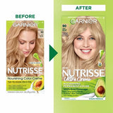 Garnier Hair Color Nutrisse Nourishing Creme, 90 Light Natural Blonde (Macadamia) Permanent Hair Dye, 2 Count (Packaging May Vary)