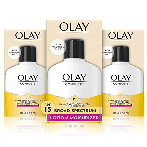 Olay Complete Lotion Moisturizer with Sunscreen SPF 15 Normal, 6.0 Fluid Ounce, 3 Count