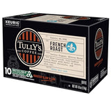 Tully's Coffee French Roast, Keurig Single Serve K-Cup Pods, Dark Roast Coffee, 60 Count, (6 Packs of 10)