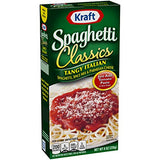 KRAFT Kraft Spaghetti Classics Tangy Italian Spaghetti (Spices, & Parmesan Cheese Meal Mix, 12 ct Pack, 8 oz Boxes)