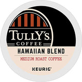 Tully's Coffee Hawaiian Blend, Keurig Single Serve K-Cup Pods, Medium Roast, 60 Count, (6 Packs of 10)