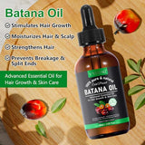 VXHDAG Batana Oil - 100% Pure & Natural from Honduras for Hair Growth, Eliminates Split Ends, Enhances Radiance & Nourishment for All Hair Types, 2.02 fl oz