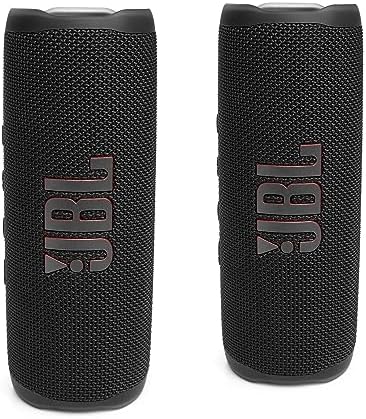 JBL Flip 6 Waterproof Portable Bluetooth Speaker - Pair (Black)