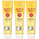 Burt's Bees Softening Foot Cream with Coconut Oil and Soap Bark, 4.3 Ounces, Pack of 3