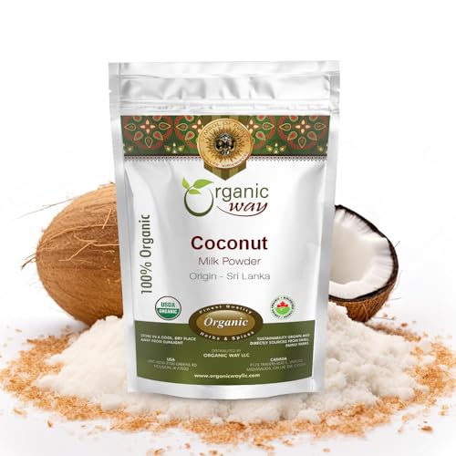 Organic Way Coconut Milk Powder - Unsweetened Creamer Alternative for Coffee & Smoothies | Vegan, Non-GMO & Gluten Free | Keto Friendly | 100% Raw from Sri Lanka (2LBS / 32Oz.)