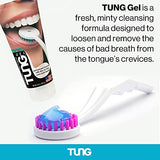 Tung Tongue Brush & Gel Kit | Tongue Cleaner for Adults | Tongue Scraper to Fight Bad Breath and Halitosis | Mouth Odor Eliminator | Fresh Mint | Made in America (Set of 1)