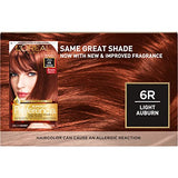 L'Oreal Paris Superior Preference Fade-Defying + Shine Permanent Hair Color, 6R Light Auburn, Pack of 2, Hair Dye