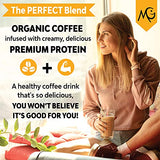 MariGold High Protein Collagen Coffee - Mocha Collagen Latte, Dairy Free, 20g Grass-Fed Type I & III Collagen Peptides, Energy Boost, 2 Shots Organic Espresso, Non-GMO, 1 Lb Bag, 15 Servings