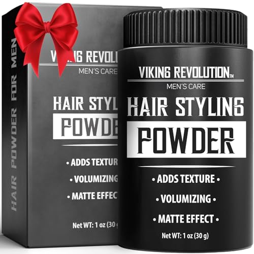 Viking Revolution Hair Styling Powder for Men - Hair Powder for Men Easy to Apply Hair Texture Powder for Men Mattifying and Volumizing Mens Hair Powder Residue Free Texturizing Powder (1 Oz - 1 Pack)