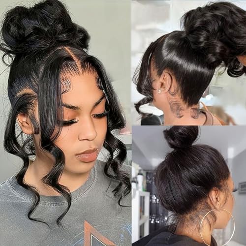 360 Lace Front Wigs Human Hair Body Wave 220 Density HD Lace Front Wigs Human Hair Pre Plucked Full Lace Human Hair Wigs For Women Natural Hairline With Baby Hair (220 Density 360 Wig, 20 Inch)
