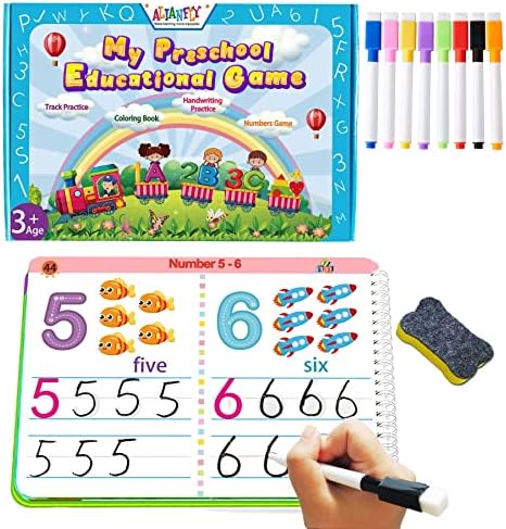 Preschool Learning Activities Educational Workbook - Toddler Prek Montessori Handwriting Practice Activity Tracing Toys Busy Book for Kids, Autism Learning Materials and ABC Learning Book