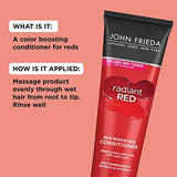 John Frieda Radiant Red Red Hair Conditioner, Daily Deep Conditioner, with Pomegranate and Vitamin E, Helps Replenish Red Hair Tones, 8.3 Ounce (2 Pack)