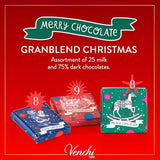 Venchi Chocolate Advent Calendar 2024 with 25 Assorted Milk and Dark Chocolates by Artist Anna Higgie - Gluten Free - Great Gifts - Limited Edition