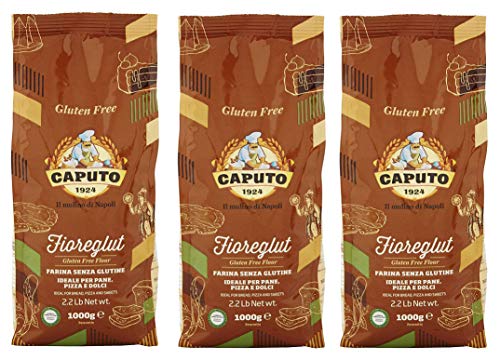 Antimo Caputo Gluten Free Pizza Flour 2.2lb - All Natural Multi Purpose Flour & Starch Blend for Baking Pizza, Bread, & Pasta (3 Pack)