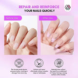 Saviland 3 Mins Instant Nail Repair Kit - 60g Pink & White Dipping Powder 21ml Nail Repair Glue Quick Nail Repair for Damaged Nails Broken Nails No Curing Need Easy to Use Home & Salon DIY