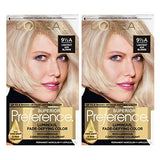 L'Oreal Paris Superior Preference Fade-Defying + Shine Permanent Hair Color, 9.5A Lightest Ash Blonde, Pack of 2, Hair Dye