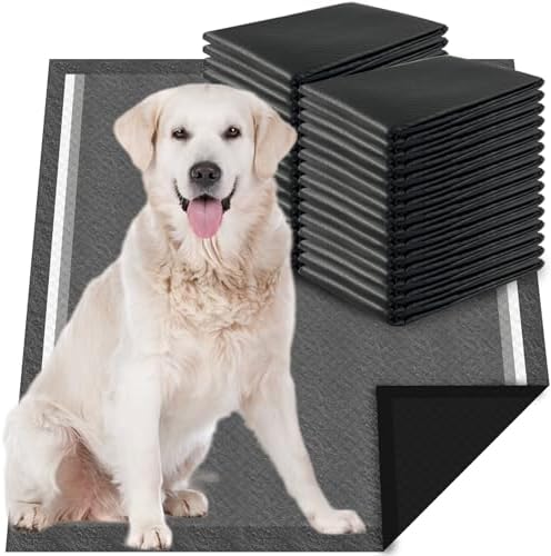 Charcoal Puppy Pads Extra Large 30"x36", 30 Count Super Absorbent Pee Pads for Dogs, Disposable Urine Bed Underpads for Doggy, Thicken XXL Disposable Pet Underpads, Piddle Pee Sheets X-Large