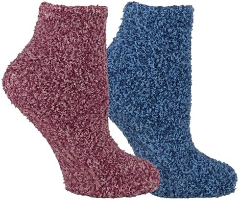 Dr. Scholl’s Women’s Fuzzy Spa Socks - Cozy Low Cut 2 & 3 Pairs - Lavender & Vitamin E Infused