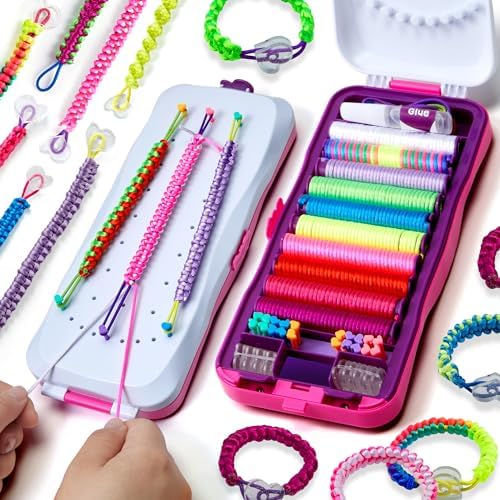 Friendship Bracelet Making Kit for Girls - Crafts for Girl - String Bracelets Maker Craft - Gifts for 8-12 Year Old Kid- Birthday Gift Ideas & Kits Toys Ages 8, 9, 10, 11, 12 - Kids Age 8-12 Olds